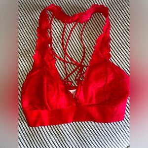 Victoria’s Secret/Pink Red Lace Bralette